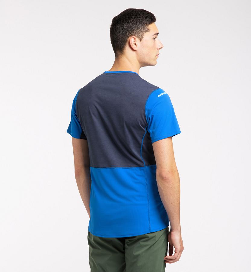 Haglöfs Mens L.I.M Crown T-Shirt Blue New Zealand 34275WPGQ